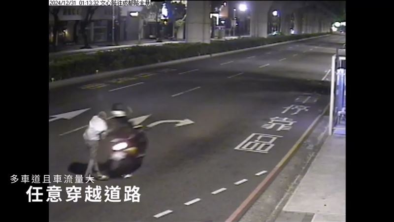 台中市西屯區1個半月就開出871張行人違規罰單。(圖/翻攝畫面)