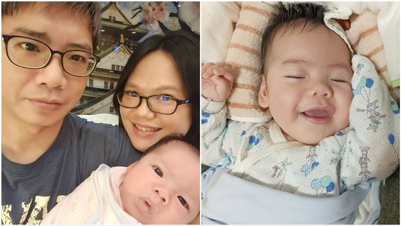 蔡小姐與丈夫結褵8年,努力求子6年,終於在今年3月喜獲麟兒。(圖/茂盛醫院提供)
