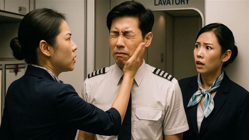 機上空少小三廁所搞不倫！正宮竟站在門口