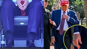 川普「小腿腫、手瘀青」健康出狀況 翻攝自X