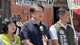 ▲民進黨秘書長林右昌出席「護國大遶境」泰山-林口集結出發儀式。（圖／民進黨提供）