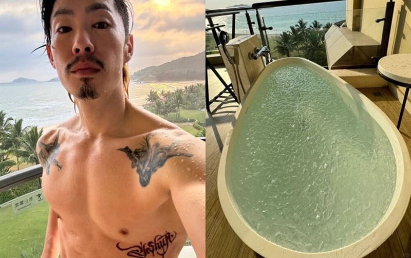 吳建豪分享道自己每天的晨間儀式就是泡冷水澡。(圖/翻攝自小紅書@吳建豪)