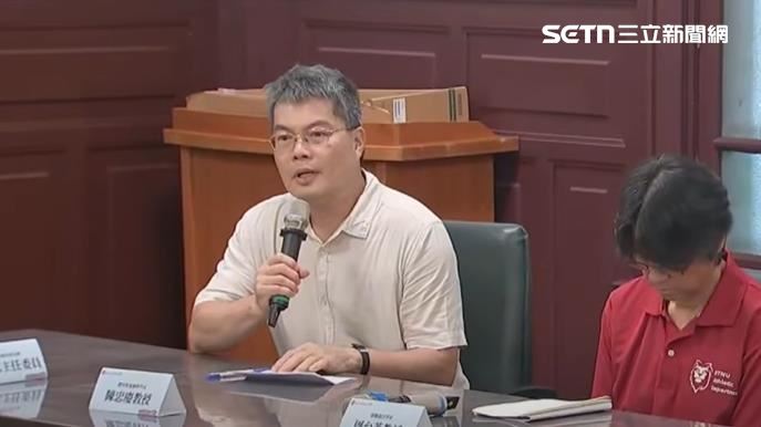 陳忠慶聲稱研究是由護理師抽血,但校方接著承認有讓無護理資格的學長協助。(圖/翻攝畫面)
