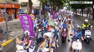 護國大繞境行經北市 車隊綿延看不到盡頭