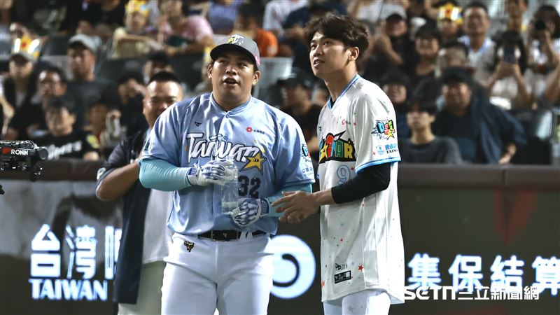 中職36年明星賽「全壘打大賽」,中信兄弟外野手曾頌恩首輪敲出11轟。(圖/記者劉彥池攝影)