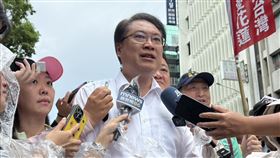 ▲林右昌出席「護國大遶境」台北市徒步掃街前受訪。（圖／記者劉秀敏攝影）