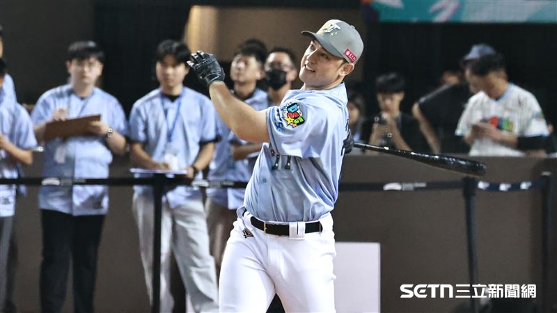 統一獅外野手林安可「全壘打大賽」首輪敲出5轟。（圖／記者劉彥池攝影）