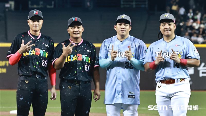 中職36年明星賽「全壘打大賽」,中信兄弟宋晟睿、王政順、曾頌恩、味全龍吉力吉撈.鞏冠晉級全壘打大賽決賽。(圖/記者劉彥池攝影)