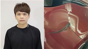 蔡阿嘎發文表示家裡車又被撞壞。（圖／翻攝自臉書）