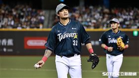▲中職36年明星賽，台灣隊一壘手林智勝。（圖／記者劉彥池攝影）