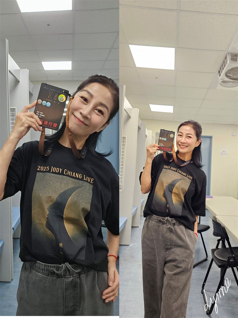 方文琳扮成工作人員。（圖／翻攝自臉書）