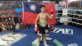 ▲桃園職業拳擊隊邱正，在WBC亞洲輕蠅量級摘下金腰帶，晉升新科亞洲拳王。（圖／桃園職業拳擊隊提供）