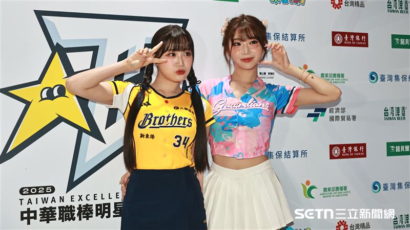 中職36年明星賽，邊荷律、李珠珢賽前接受媒體訪問。（圖／記者劉彥池攝影）
