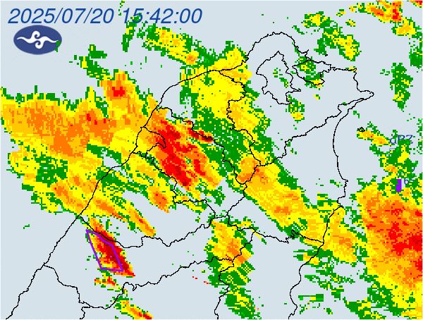 雷雨編號 0448。(圖/翻攝自氣象署官網)