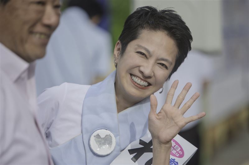 日本參議院大選，台裔前參議員蓮舫5度當選。（圖／翻攝自蓮舫X）