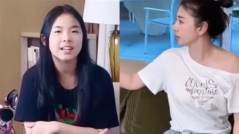 網友認為黃奕12歲女兒沒有遺傳到媽媽的外貌優勢。(圖/翻攝自微博)