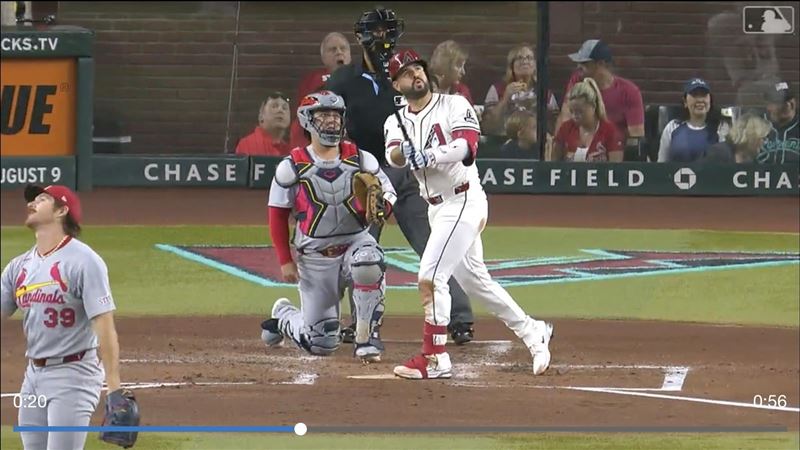 蘇瓦瑞茲（Eugenio Suarez）連2天炸裂雙響砲，超車大谷翔平暫居國聯全壘打王。（圖／翻攝自MLB官網）