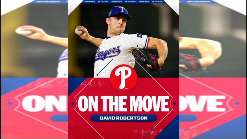 後援投手羅伯森(David Robertson)加盟費城人。(圖/翻攝自MLB X)