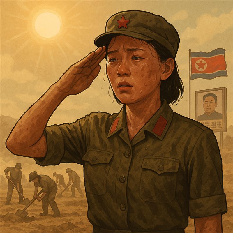 北韓女兵傳出接連暴斃消息。（示意圖／AI生成）