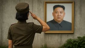 北韓女兵、金正恩 示意圖／AI生成