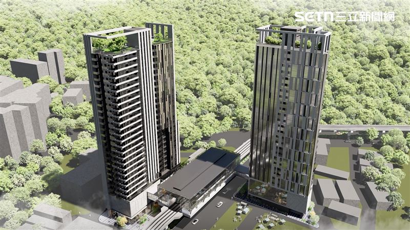 土城樹林線LG16站未來將興建兩棟27樓高雙塔住宅,預計帶動1400名人口移入。(圖/新北捷運局提供)
