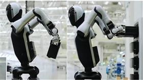 優必選科技研發的Walker S2人形機器人「自己換電池」，只需3分鐘，實現24/7不間斷工作。（圖／翻攝自百度）