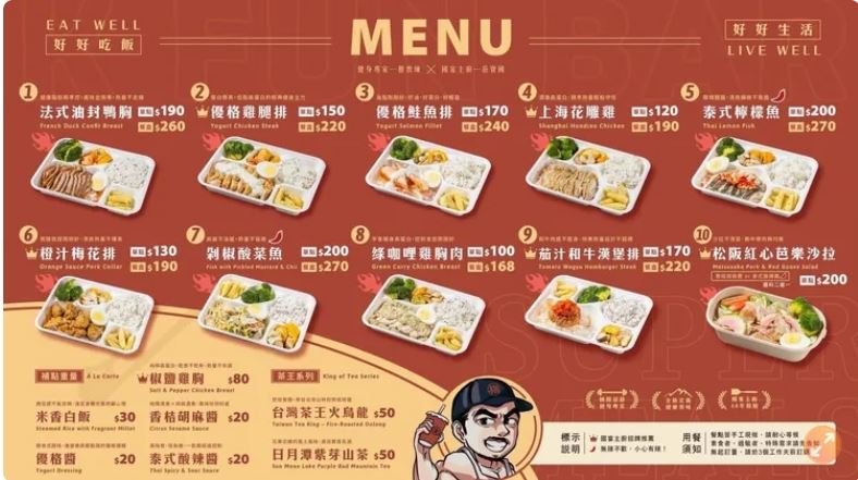 楷教練近日推出健康餐。(圖/翻攝自臉書)