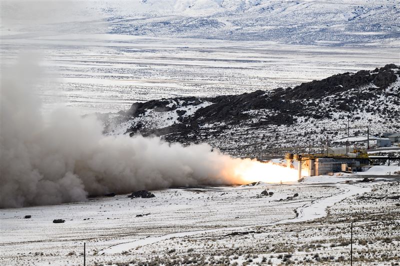 美國空軍核武中心首次進行新型「哨兵」飛彈全尺寸靜態試射。(圖/翻攝自F.E. Warren Air Force Base官網)