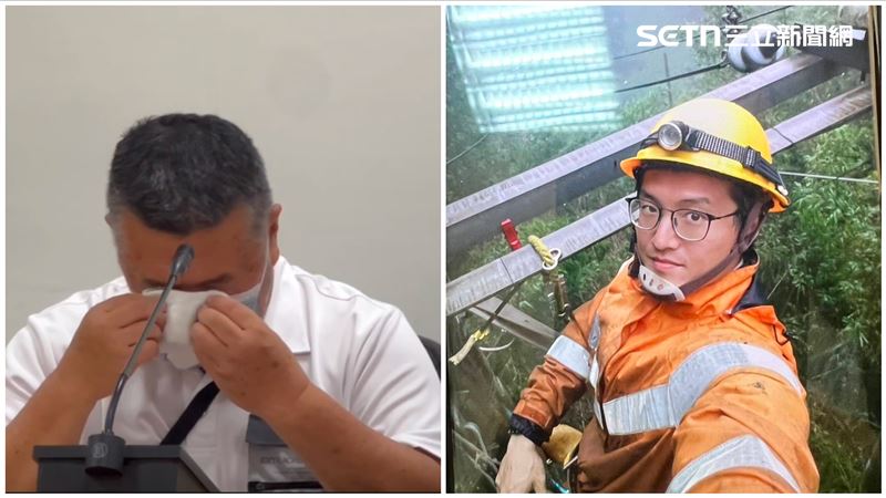 台電人員李元瀚(右)15日在嘉義縣義竹鄉進行搶修工程時遭電擊命危,經搶救多日未見好轉,家屬決定今日上午拔管。(圖/資料照)