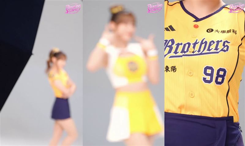 中信兄弟啦啦隊今上傳模糊身影的神祕短片。(組合圖/翻攝自passion_sisters_official IG)