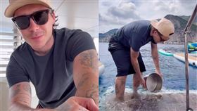 布魯克林撈海水煮義大利麵挨轟。（圖／翻攝自布魯克林IG）