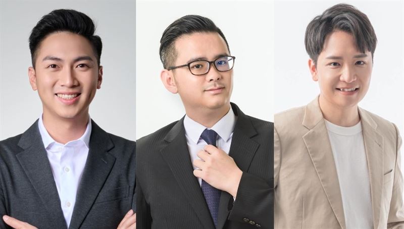 國民黨台中市立委廖偉翔、黃健豪、羅廷瑋。(組合圖/翻攝自臉書)