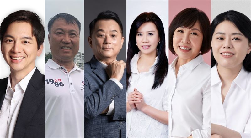 國民黨桃園市立委牛煦庭、涂權吉、魯明哲、萬美玲、呂玉玲、邱若華。(組合圖/翻攝自臉書)