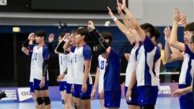 ▲台灣男排擊敗德國，接下來將與捷克爭第5名。（圖／大專體總提供） 
