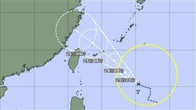 范斯高颱風生成，預測路徑朝西北方向前進。（圖／翻攝自日本氣象廳）