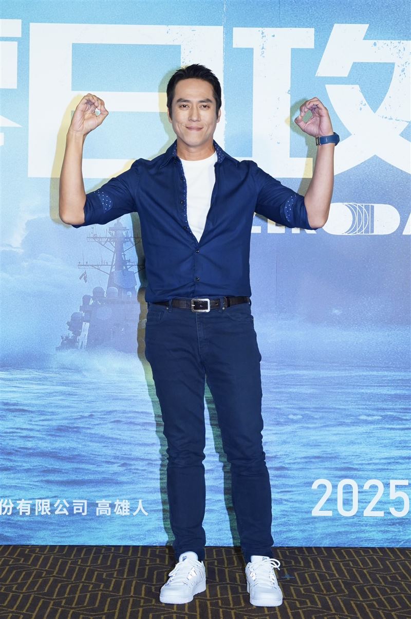 莊凱勛參與台劇《零日攻擊》的演出,22日也現身參與首映會。(圖/記者趙于瑩攝影)