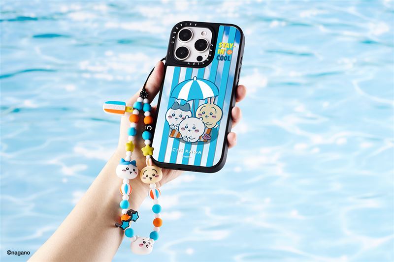 吉伊卡哇 x CASETiFY 聯名系列以夏日泳池派對為主題,與超人氣療癒 IP《吉伊卡哇》可愛角色們一同玩耍、享受日光浴。(圖/品牌業者提供)