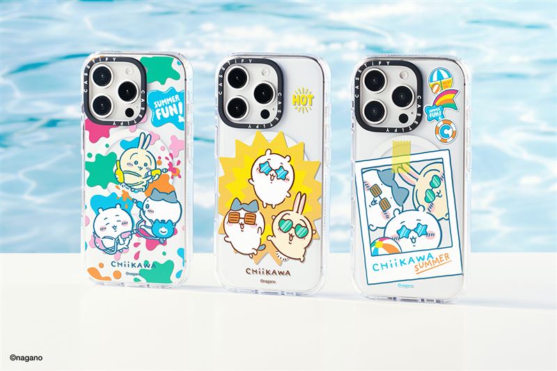 吉伊卡哇 x CASETiFY 聯名系列以夏日泳池派對為主題,與超人氣療癒 IP《吉伊卡哇》可愛角色們一同玩耍、享受日光浴。(圖/品牌業者提供)