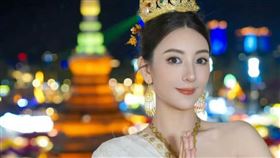 方媛近日曬出民族風孕婦寫真。（圖／翻攝自微博）