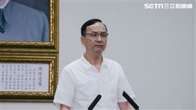 ▲國民黨主席朱立倫中常會談話（圖／記者楊士誼攝影）