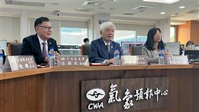 ▲中選會主委李進勇今拜會氣象署。（圖／中選會提供）