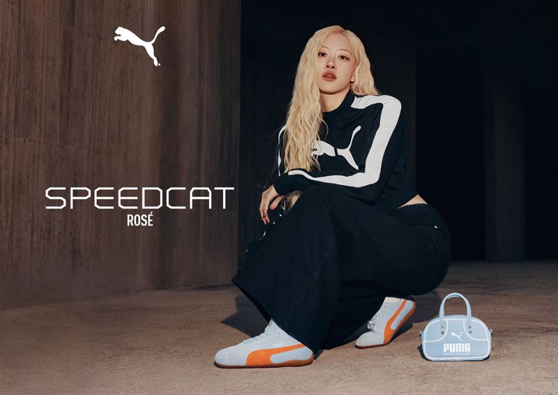 PUMA此次攜手ROS&Eacute;，以話題鞋款SPEEDCAT賽車鞋為主角，推出夏日特調「橘子汽水」配色。（圖／品牌業者提供）