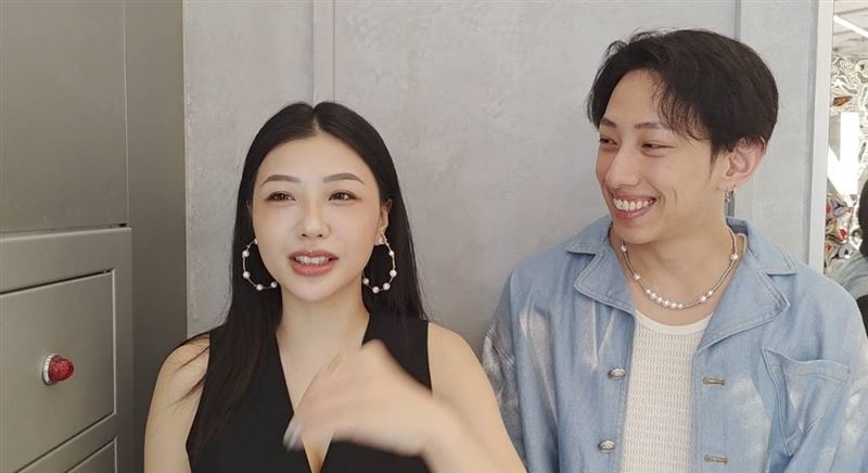 禦姐薔尼與男友梵君(右)感情穩定(圖/記者鍾智凱攝)