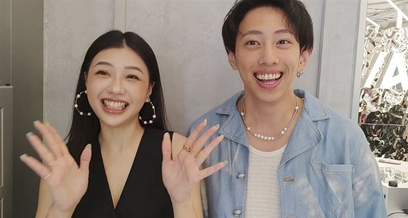 禦姐薔尼與男友梵君(右)感情穩定(圖/記者鍾智凱攝)