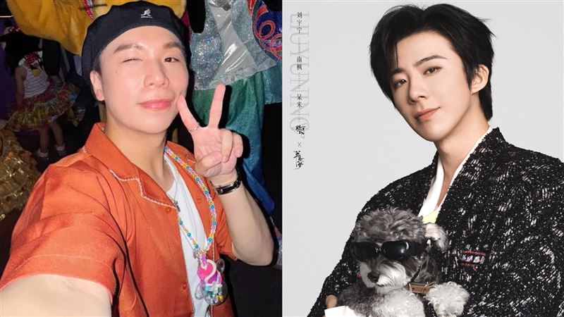 派翠克(左)被說撞臉劉宇寧(右)。(圖/翻攝自派翠克IG、劉宇寧微博)