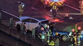 新北,貨車,事故,汐止,車禍,追撞,國道,國道一號▲圖片描述。（圖／翻攝自1968APP）