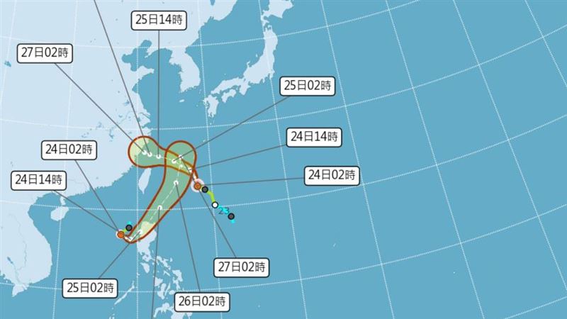 雙颱夾殺台灣雨炸2區　范斯高海警機率曝