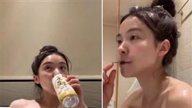 李多慧分享泡澡畫面。（圖／翻攝自Threads）