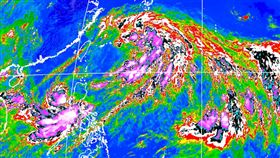 3颱共舞擾投票日（圖／翻攝自中央氣象署）