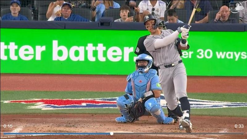 賈吉(Aaron Judge)敲出本季第37轟。(圖/翻攝自MLB官網)